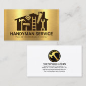 Gold Home Handyman Tools Building Visitekaartje (Voorkant / Achterkant)