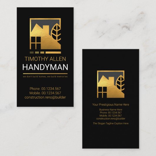 Gold Home Landscape Renovation Services Visitekaartje (Voorkant / Achterkant)
