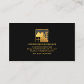 Gold Home Landscape Silhouette Property Manager Visitekaartje (Achterkant)