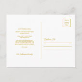 Gold Home Moving Announding Briefkaart (Achterkant)