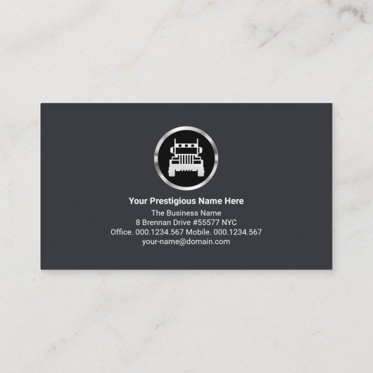 Gold Home Moving Border Line Transport Driver Visitekaartje (Achterkant)