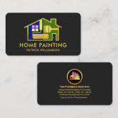 Gold Home Paint Brusb Lijst Remodeling Visitekaartje (Voorkant / Achterkant)