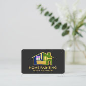 Gold Home Paint Brusb Lijst Remodeling Visitekaartje (Staand voorkant)