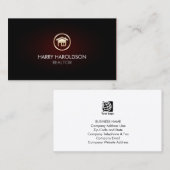 Gold Home Remodeling House Icon Business Card Visitekaartje (Voorkant / Achterkant)