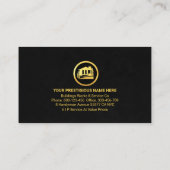 Gold Home Repair Bubble Speech Visitekaartje (Achterkant)