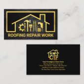 Gold Home Reparatie Gereedschap Lijst Visitekaartje (Voorkant / Achterkant)