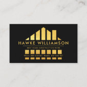 Gold Home Silhouette Construction Works Visitekaartje (Voorkant)