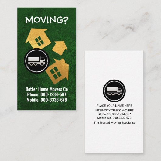 Gold Home Verhuisend Groen Landschap Visitekaartje
