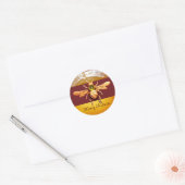 GOLD HONEY BEE / BEEKEEPER BEEKEEPER RONDE STICKER (Envelop)