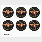 GOLD HONEY BEE / BEEKEEPER BEEKEEPER RONDE STICKER (Vel)