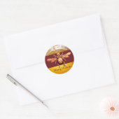 GOLD HONEY BEE / BEEKEEPER BEEKEEPER RONDE STICKER (Envelop)