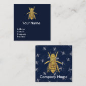 GOLD HONEY BEE, BLUE BEEKEEPER, BEEKEEPER, APIARY VIERKANTE VISITEKAARTJE (Voorkant / Achterkant)