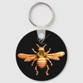 GOLD HONEY BEE MONOGRAM SLEUTELHANGER (Voorkant)