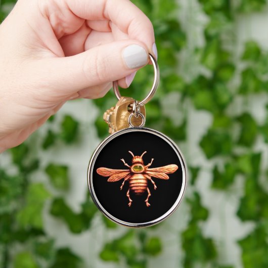 GOLD HONEY BEE SLEUTELHANGER (Hand)