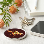 GOLD HONEY BEE SLEUTELHANGER (Zijkant)