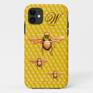 GOLD HONEY BEES MONOGRAM iPhone 11 HOESJE