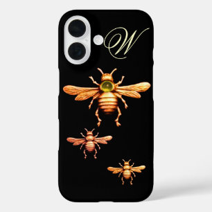 GOLD HONEY BEES MONOGRAM iPhone 16 HOESJE