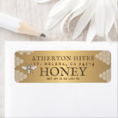 Gold Honey Label met bijen - Verkrijgbaar in drie (Insitu)