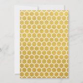 Gold Honeycomb 50th Wedding Jubileum Invite Kaart (Achterkant)
