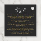 Gold Honeycomb Honey Bees Product Care Insert  Bedankjes Labels (Achterkant)