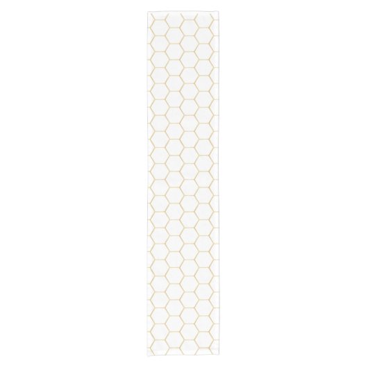 Gold HoneyComb Table Runner Korte Tafelloper (Voorkant)