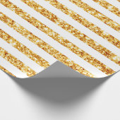 Gold Horizontale Glitter Boho Popular Collectie Cadeaupapier (Hoek)
