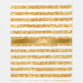 Gold Horizontale Glitter Boho Popular Collectie Fleece Deken (Voorkant)