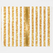 Gold Horizontale Glitter Boho Popular Collectie Fleece Deken (Voorkant (Horizontaal))