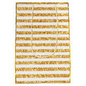 Gold Horizontale Glitter Boho Popular Collectie Medium Cadeauzakje (Achterkant)