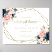 Gold Horizontale repetitie Welkomstbord Poster (Voorkant)