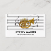 Gold Horn Instrument | Muziekblad | Toelichting Visitekaartje (Voorkant)