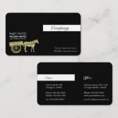 Gold Horse Carriage Visitekaartje (Voorkant / Achterkant)
