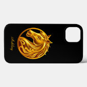 Gold Horse Case-Mate iPhone Case (Achterkant (horizontaal))