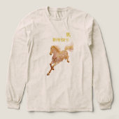 Gold Horse Chinese New Year 2026 Tri-Blend Shirt (Voorkant)