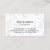 Gold Horse Equine Pony Logo Moderne witte marmer Visitekaartje (Achterkant)