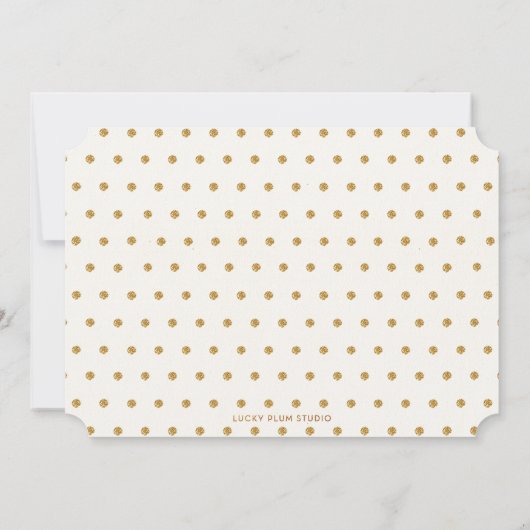 Gold Horse & Floral Photo Birthday Invitation Kaart (Achterkant)