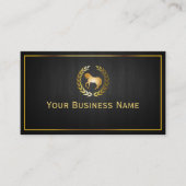 Gold Horse Logo Horseback Riding Club Visitekaartje (Voorkant)