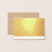 Gold Horse Year with texts Real Foil SGC Folie Kaarten (Met envelop)