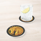 Gold Horse Zandsteen Onderzetter (Zijkant)