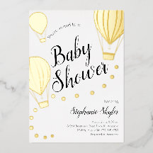 Gold Hot Air Ballon Baby shower