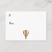 Gold Hot-Air-ballonbeeldscherm - Insteekkaarten Informatiekaartje (Achterkant)