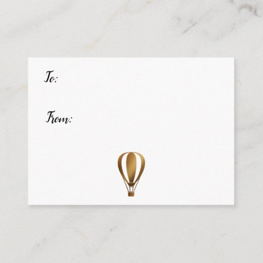 Gold Hot-Air-ballonbeeldscherm - Insteekkaarten Informatiekaartje (Achterkant)