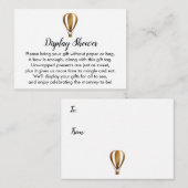 Gold Hot-Air-ballonbeeldscherm - Insteekkaarten Informatiekaartje (Voorkant / Achterkant)