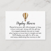 Gold Hot-Air-ballonbeeldscherm - Insteekkaarten Informatiekaartje (Voorkant)