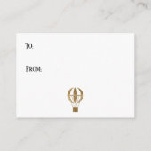 Gold Hot-Air-ballonbeeldscherm met insteekkaart Informatiekaartje (Achterkant)