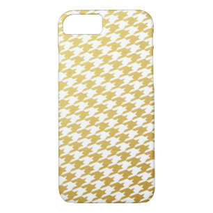 Gold Houndstooth Pattern iPhone 7 Hoesje