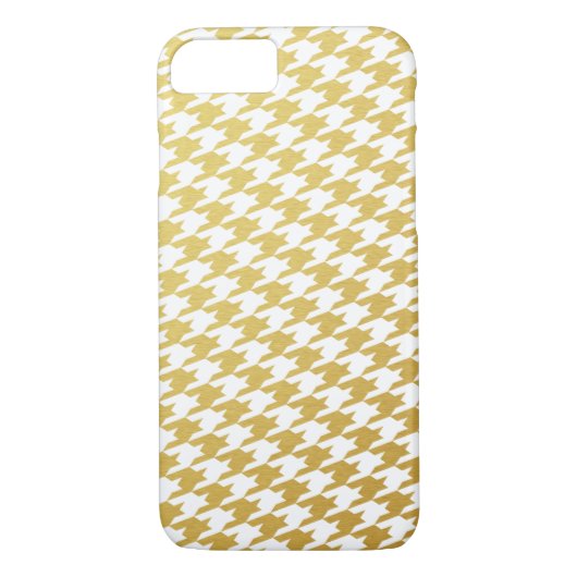 Gold Houndstooth Pattern iPhone 7 Hoesje (Achterkant)
