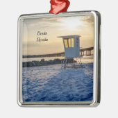 Gold Hour Destin East Pass Square Ornament (Links)