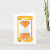 Gold Hourglass Timer Note-kaarten Kaart (Voorkant)