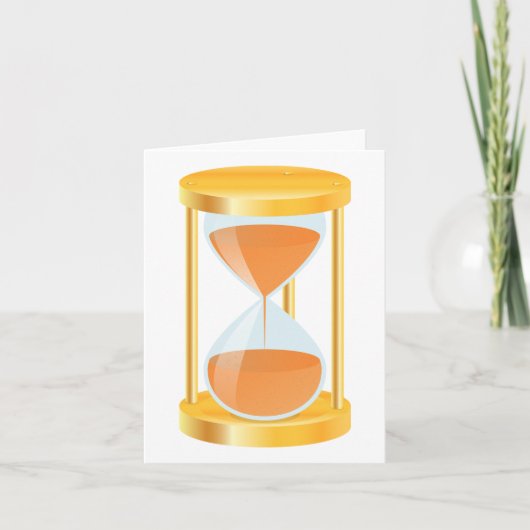 Gold Hourglass Timer Note-kaarten Kaart (Voorkant)
